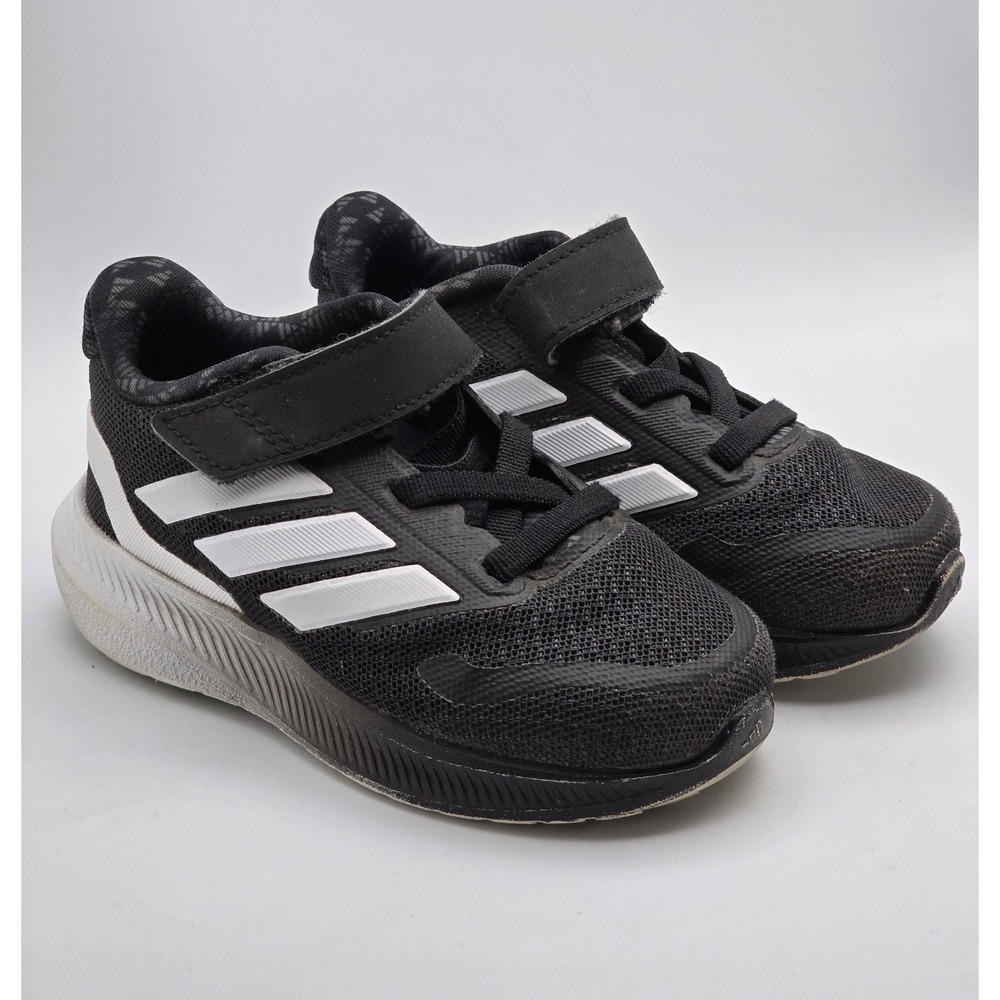 Adidas Kids Runfalcon 2.0 Cloudfoam Sneakers Black White Size 6K Baby Shoes